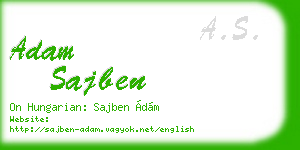 adam sajben business card